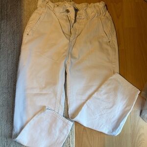 Zara Women's High Rise Cream Jeans